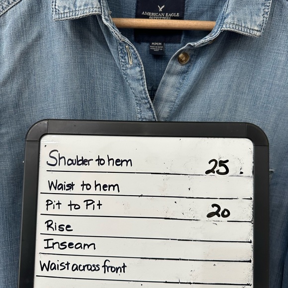 American Eagle Outfitters Blue Button Down Shirt - Picture 5 of 6